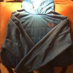 Blue under armor when breaker fleece hoodie